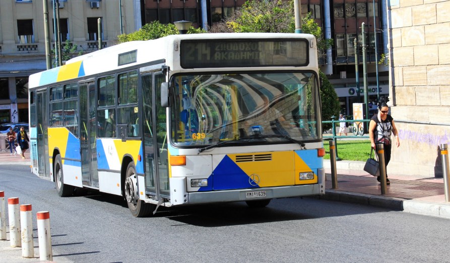 bus on street